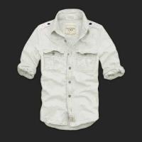 heren abercrombie fitch washed lang overhemd wit Outlet Enschede sc3dn802